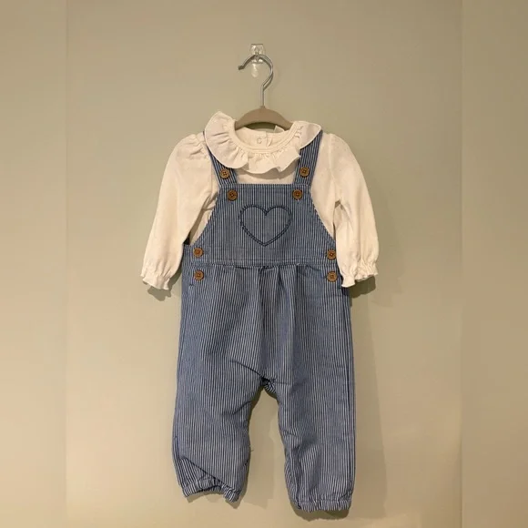 Baby Girl Overall BUNDLE OshKosh Little Me Overalls - Picture 3 of 4
